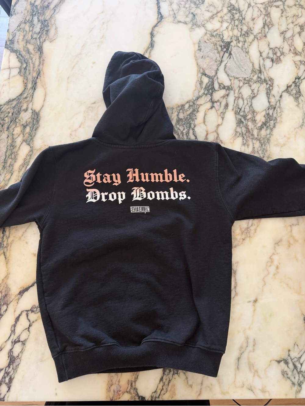 Baseballism Youth Black Hoodie Sweatshirt - size M - Picture 4 of 5